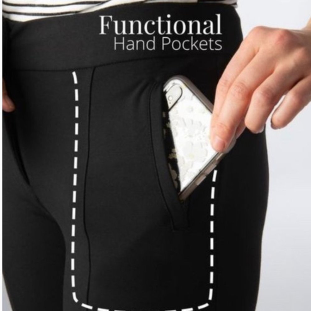 Betabrand Skinny Cigarette Pants Sz S Petite Black - Picture 6 of 12